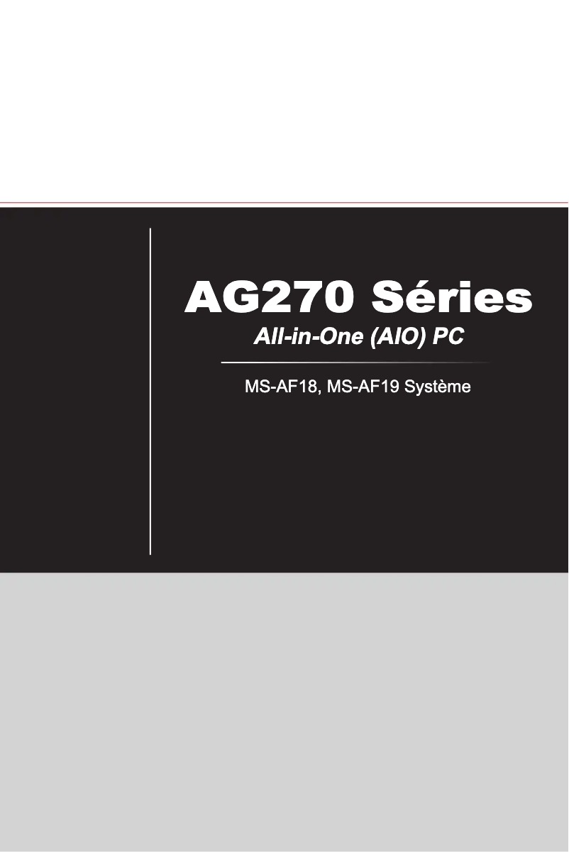 Imagen de la primera página del manual del dispositivo Wind Top AG270