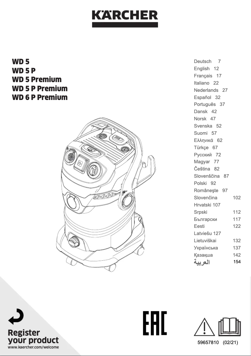 Page n°1 - Manuel utilisateur Kärcher WD 6 P S V-30/6/22/T