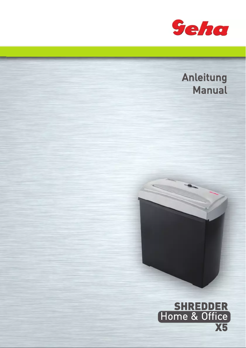 Página 1 del manual Manual de usuario Geha Home & Office X5