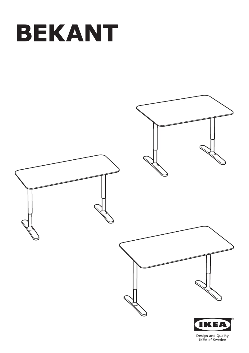 Page 1 de la notice Manuel utilisateur Ikea BEKANT 902.529.08