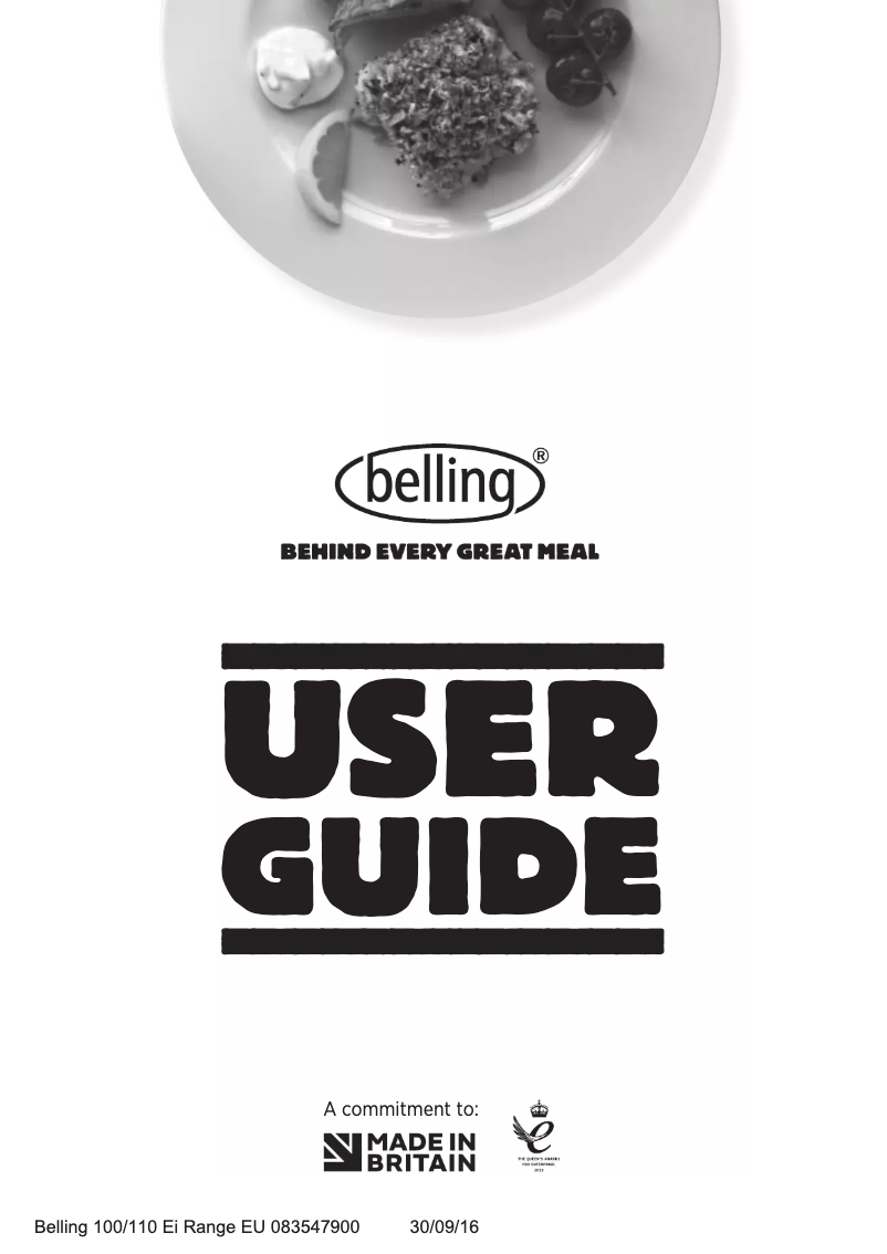 Page n°1 - Manuel utilisateur Belling Cookcentre 100 Ei