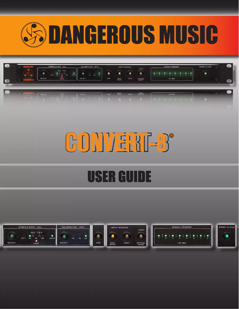 Page n°1 - Manuel utilisateur Dangerous Music CONVERT-8