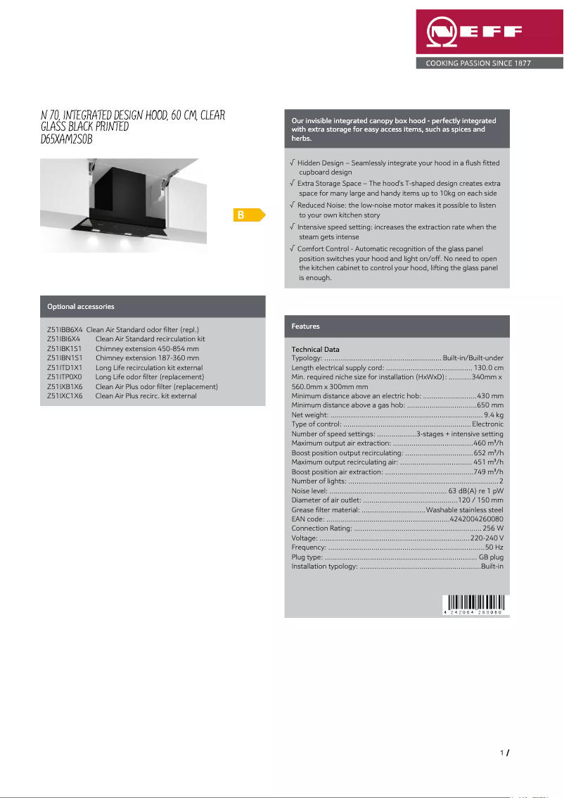 Image de la première page du manuel de l'appareil D65XAM2S0B