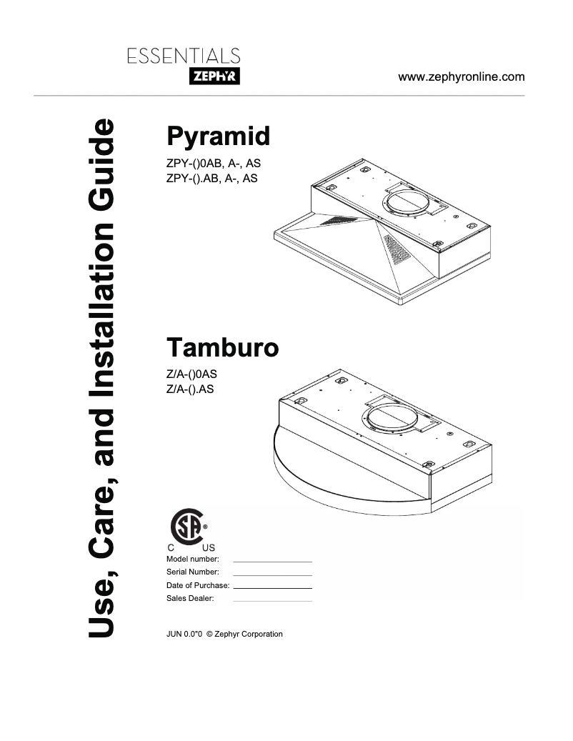 Page n°1 - Manuel utilisateur Zephyr ZPYE30AS