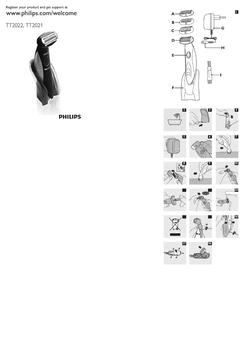Page 1 of the manual User Manual Philips Bodygroom TT2023