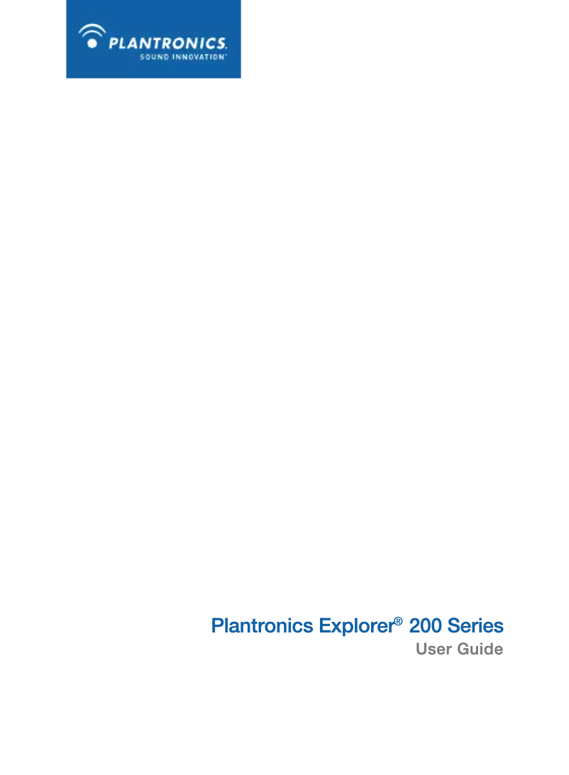 Image de la première page du manuel de l'appareil Explorer 260