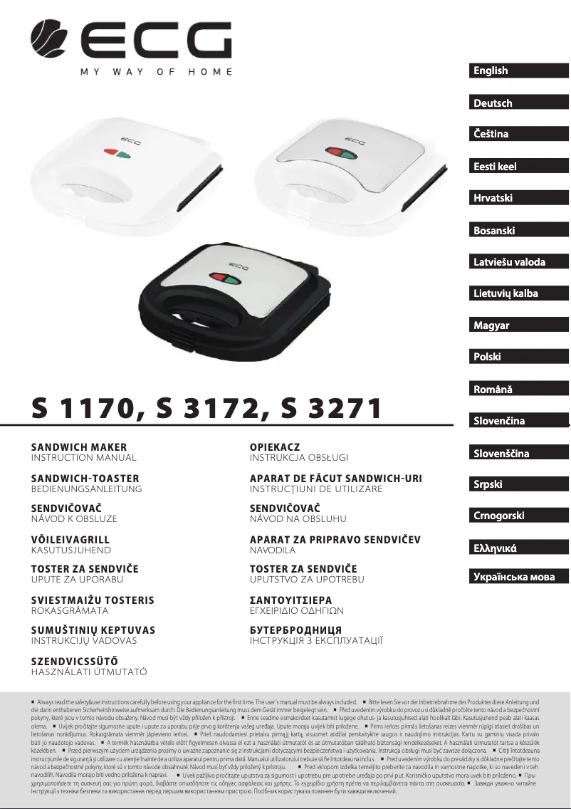 Image de la première page du manuel de l'appareil S 3271