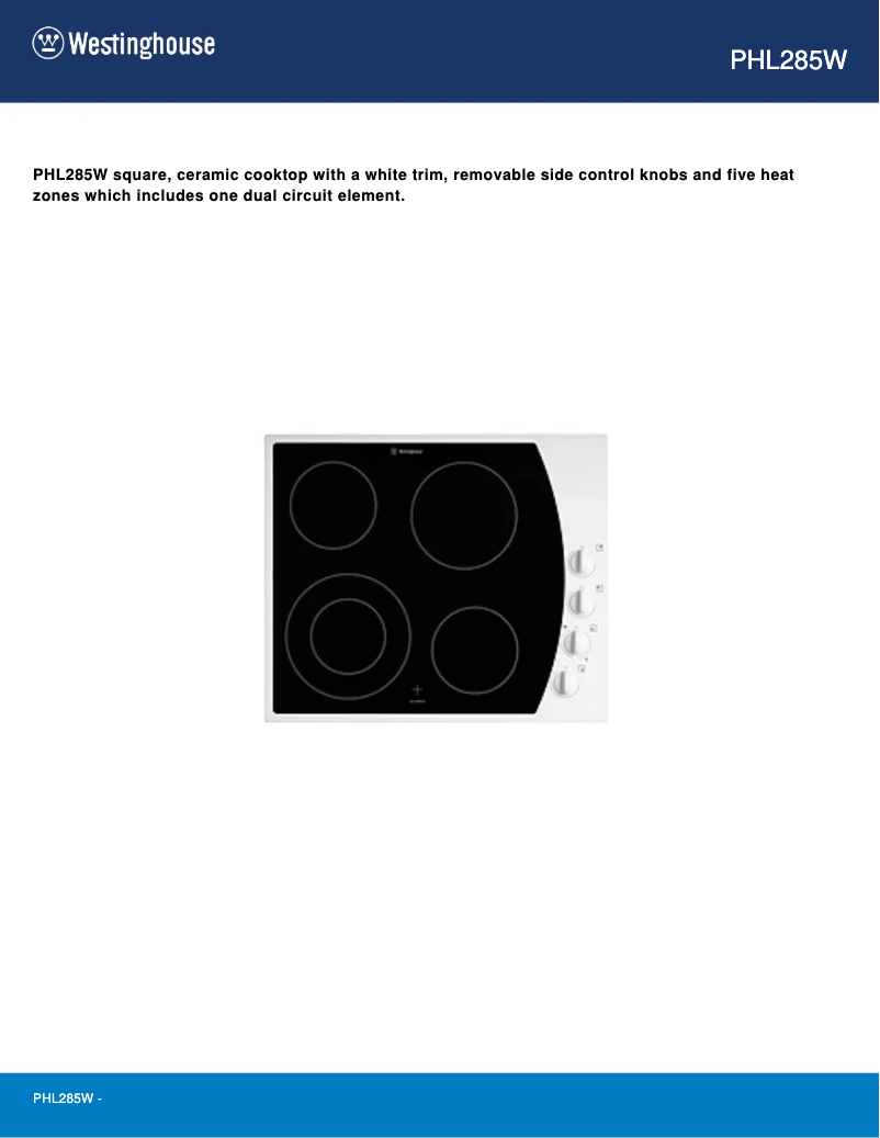 Image de la première page du manuel de l'appareil PHL285W