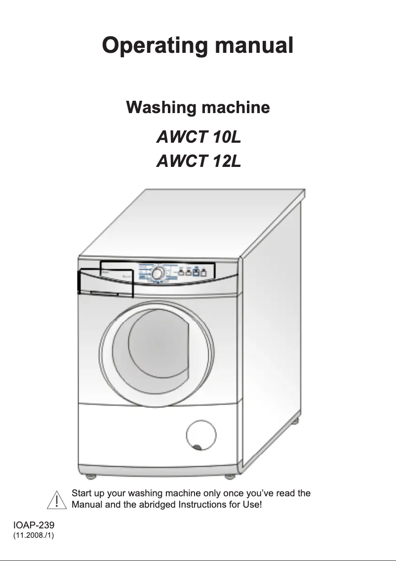 Image de la première page du manuel de l'appareil AWCT 10L