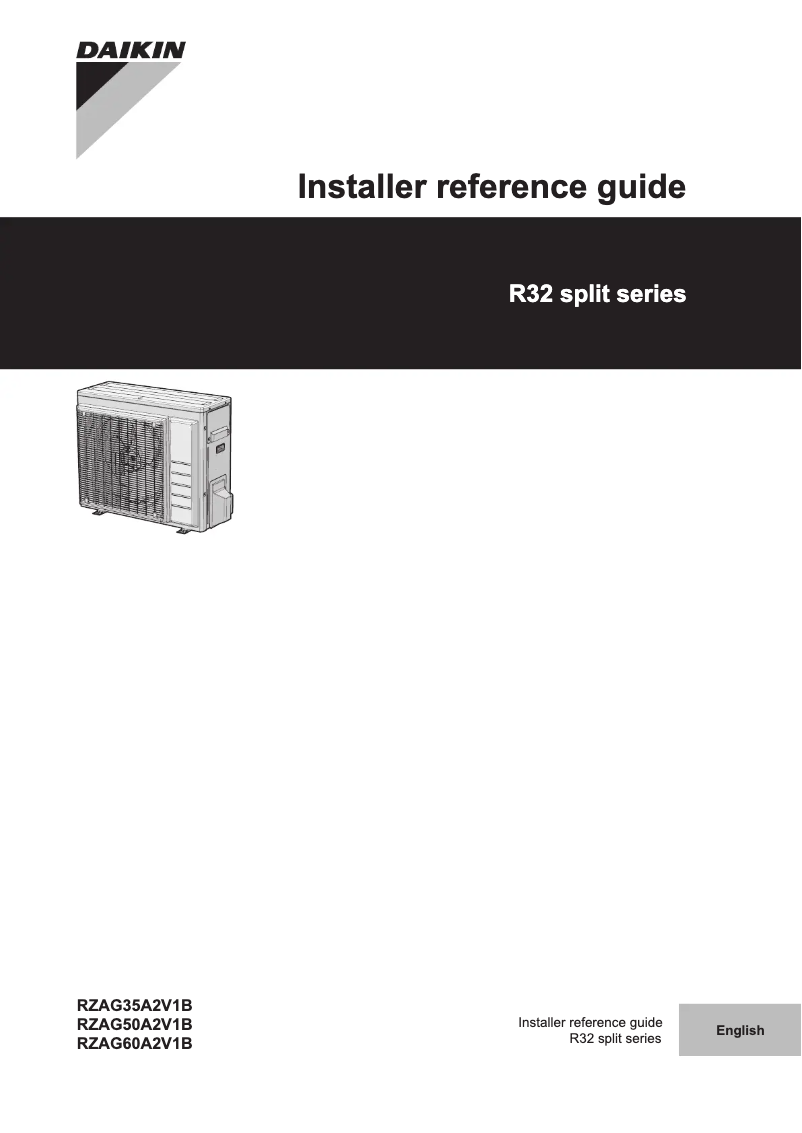 Page n°1 - Manuel utilisateur Daikin RZAG35A2V1B