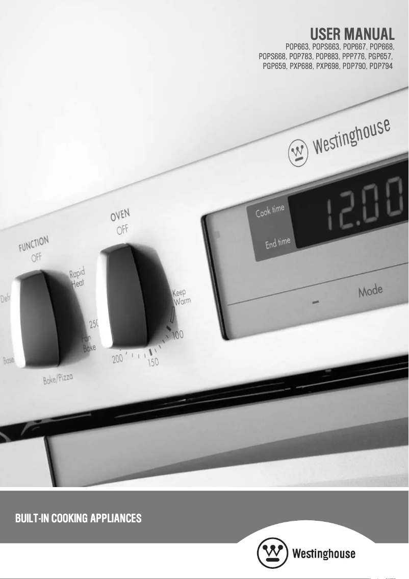 Page 1 de la notice Manuel utilisateur Westinghouse PXP688W