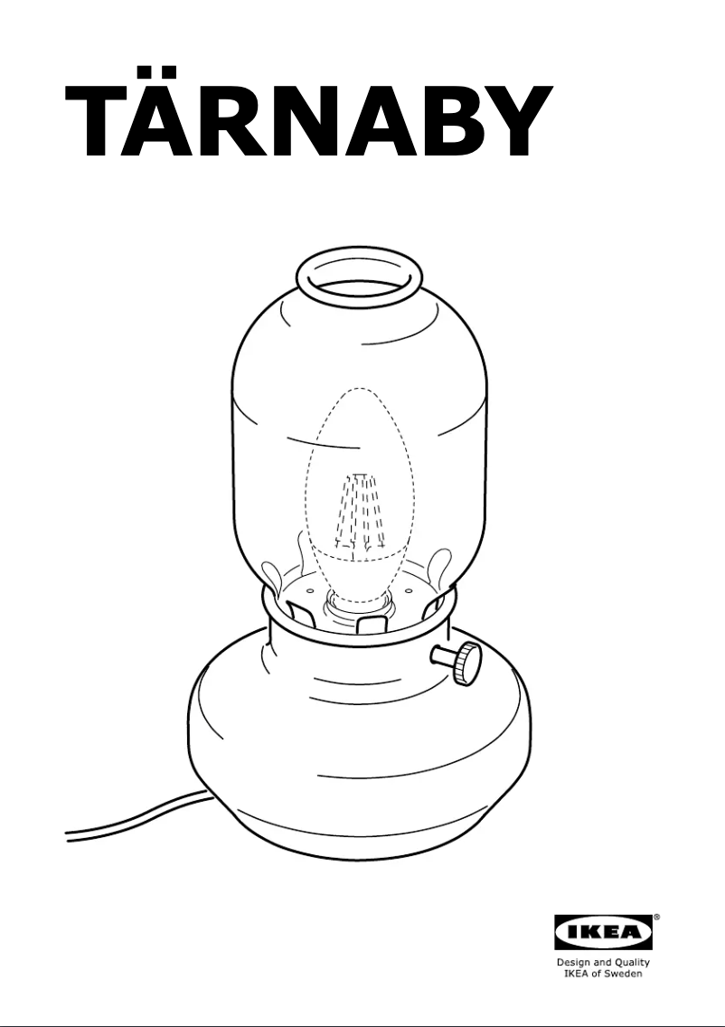Page 1 de la notice Instructions / montage Ikea TÄRNABY