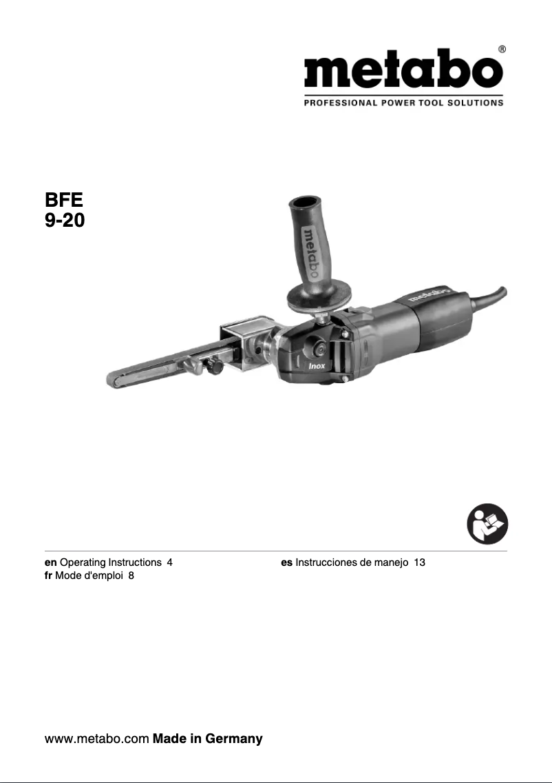 Page 1 de la notice Manuel utilisateur Metabo BFE 9-20