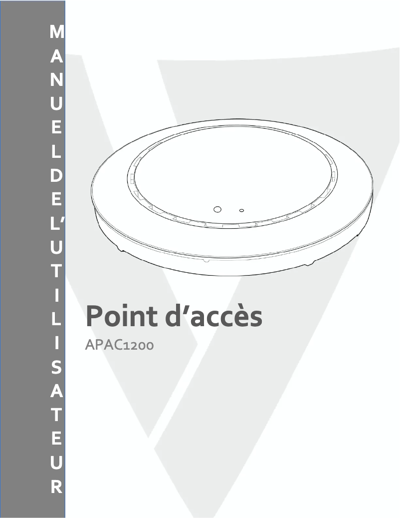 Page 1 de la notice Manuel utilisateur V7 APAC1200