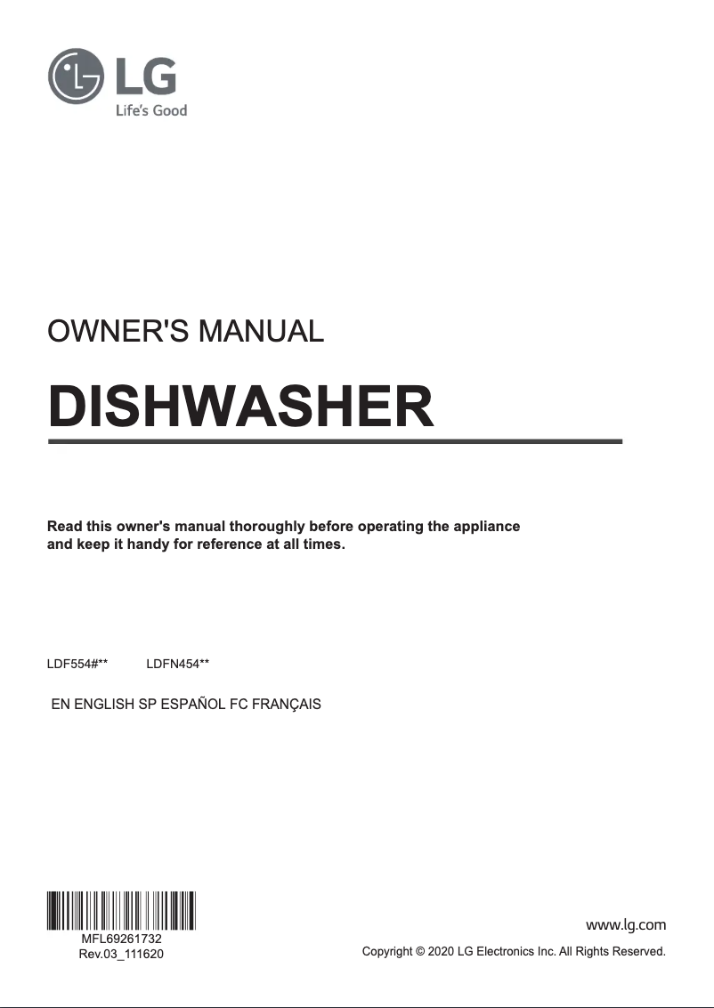 Image de la première page du manuel de l'appareil LDFN4542B