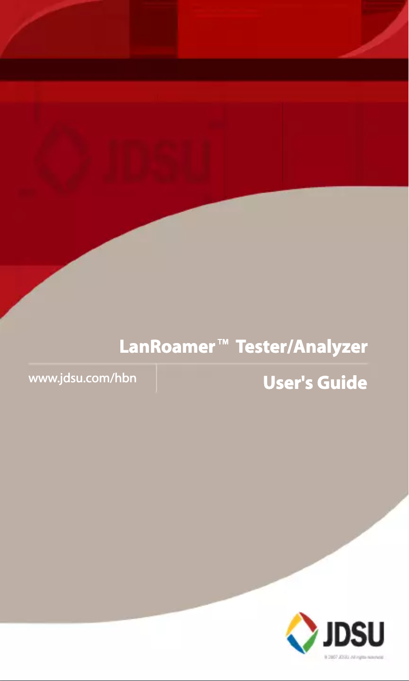 Page n°1 - Manuel utilisateur JDSU TP500