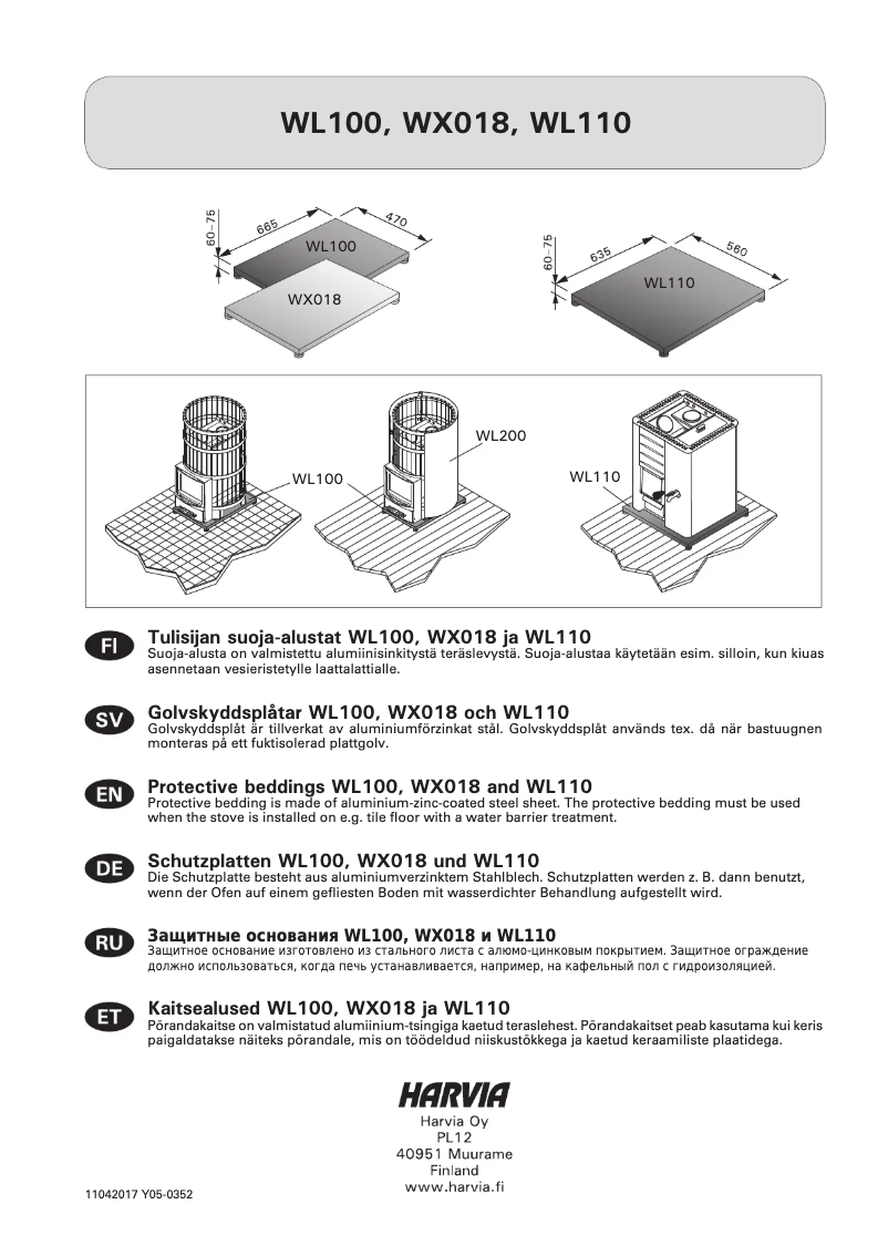 Image de la première page du manuel de l'appareil WL110