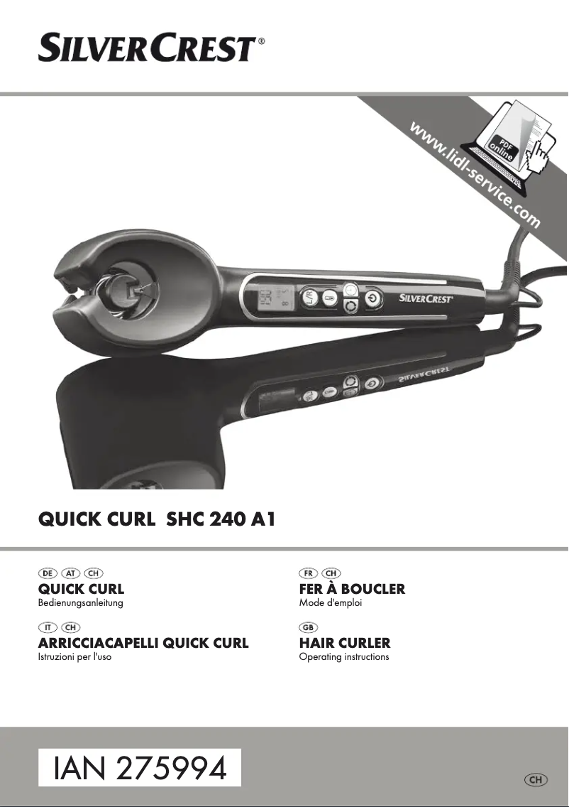 Page n°1 - Manuel utilisateur SilverCrest SHC 240 B2