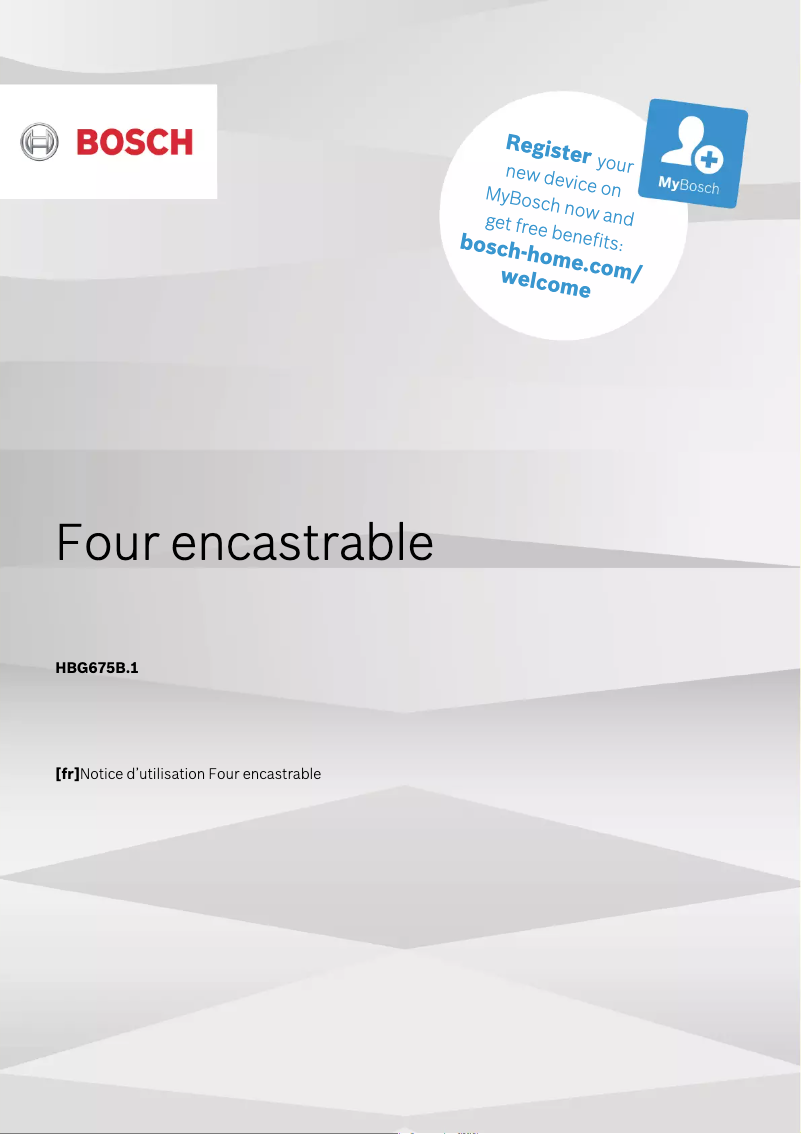 Page 1 de la notice Manuel utilisateur Bosch HBG675BW1