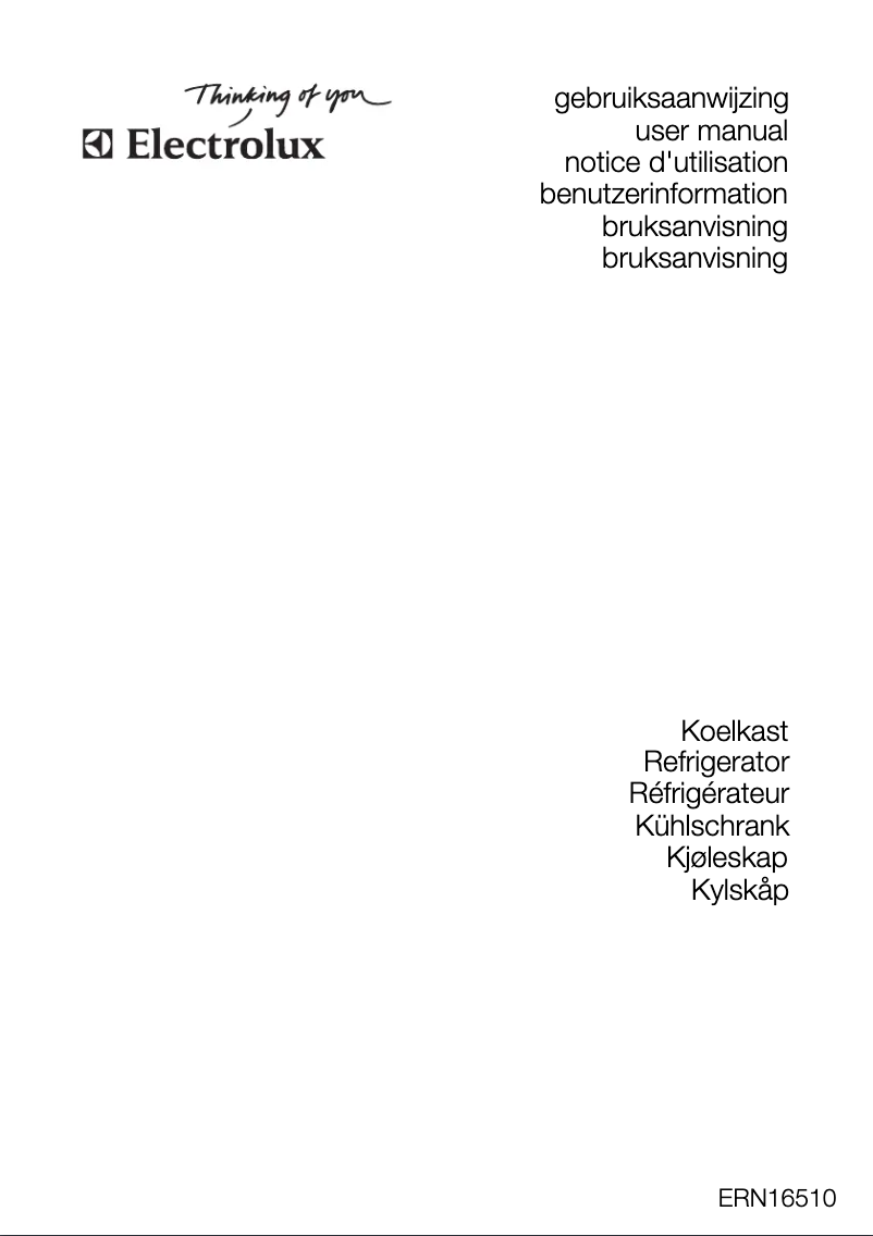 Page n°1 - Manuel utilisateur Electrolux ERN 16510
