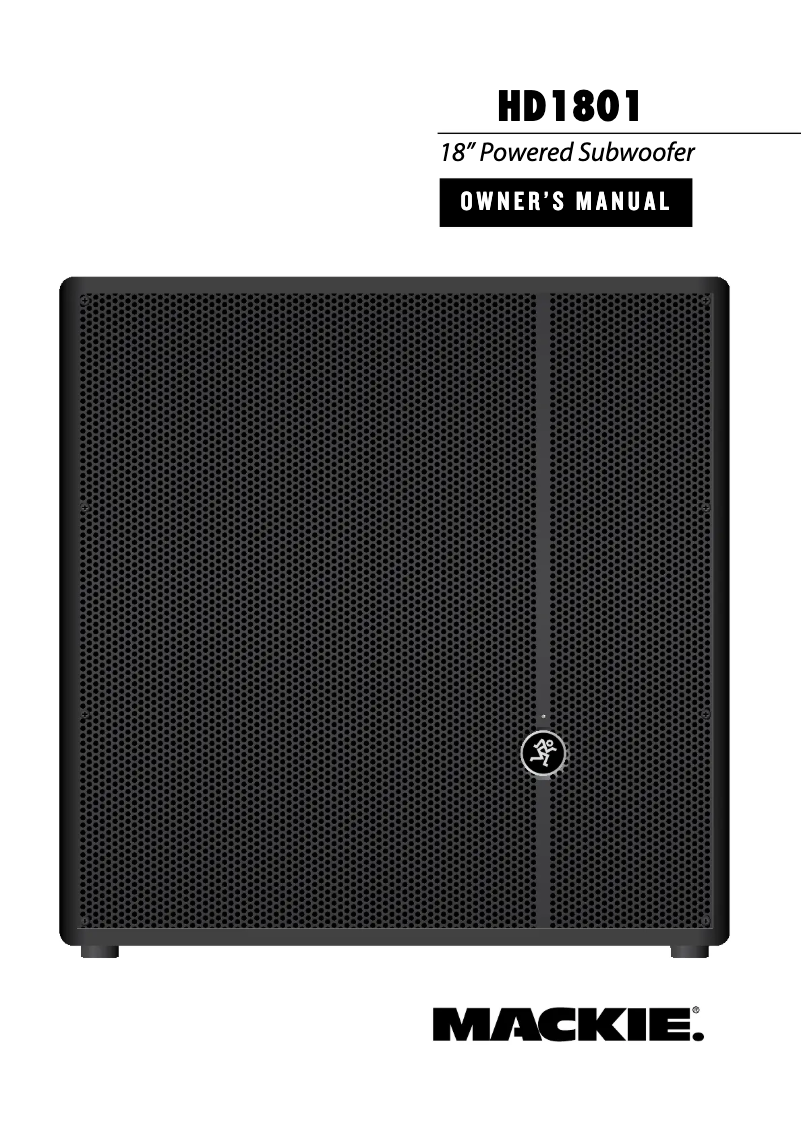 Image de la première page du manuel de l'appareil HD1801