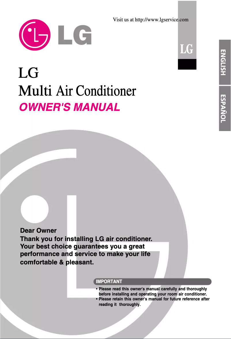 Page 1 de la notice Manuel utilisateur LG TMNH186D8R0