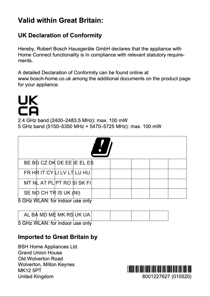 Page 1 de la notice Guide d'installation Bosch SMS4HKI00G