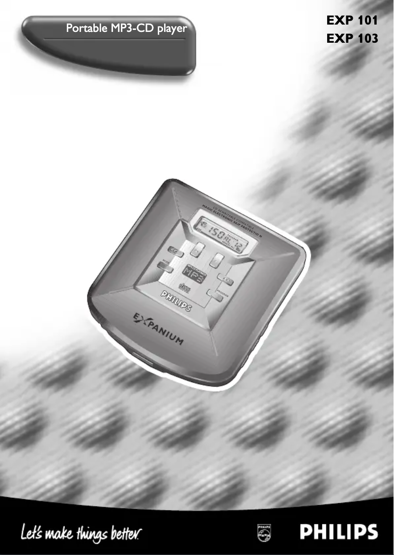 Page 1 de la notice Manuel utilisateur Philips Expanium EXP103