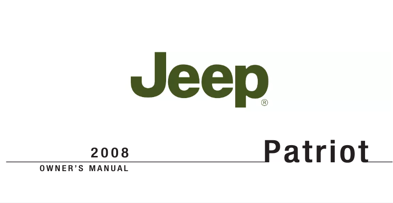 Page 1 de la notice Mode d'emploi Jeep Patriot (2008)