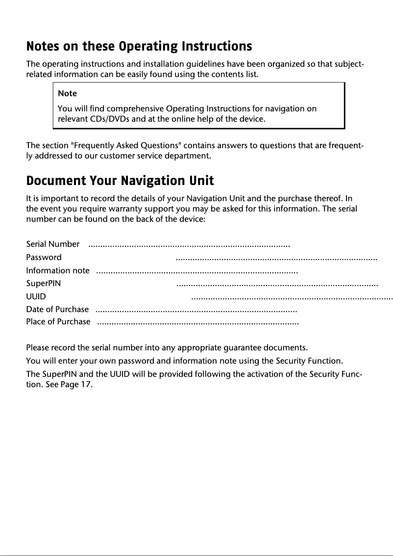 Page 1 de la notice Manuel utilisateur Medion GoPal X4345 M40 (MD 97462)