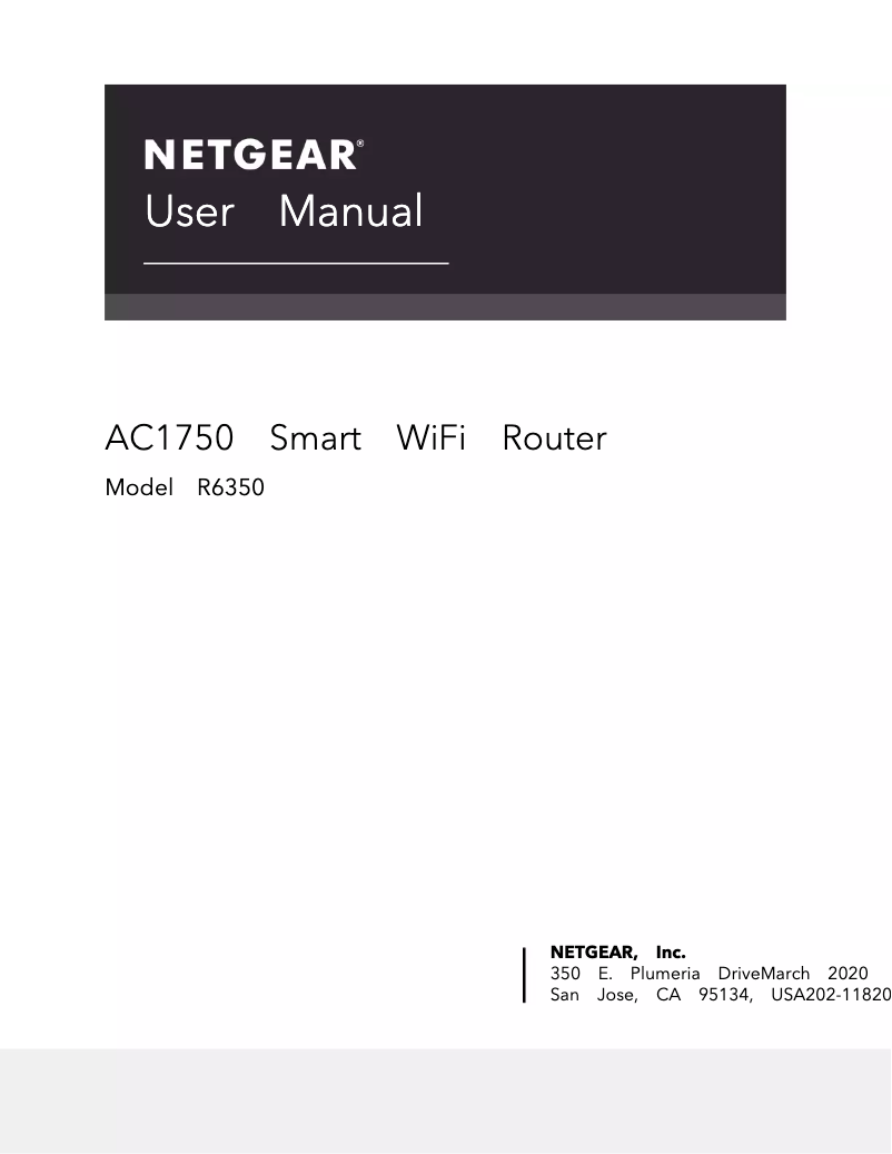 Page 1 de la notice Manuel utilisateur Netgear R6350