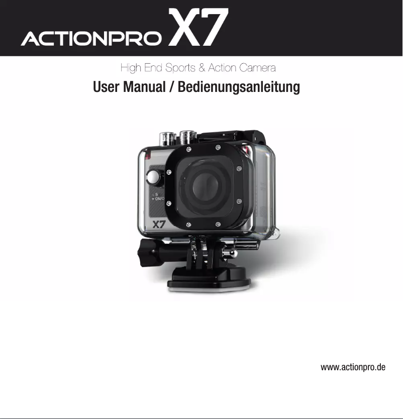 Image de la première page du manuel de l'appareil X7