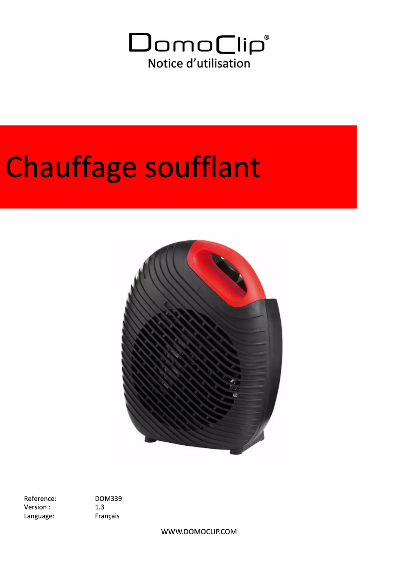 Imagen de la primera página del manual del dispositivo DOM339W