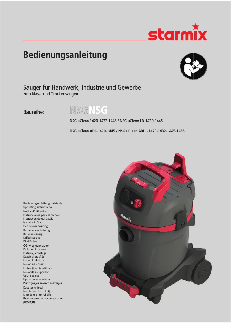 Page n°1 - Manuel utilisateur Starmix NSG uClean 1420