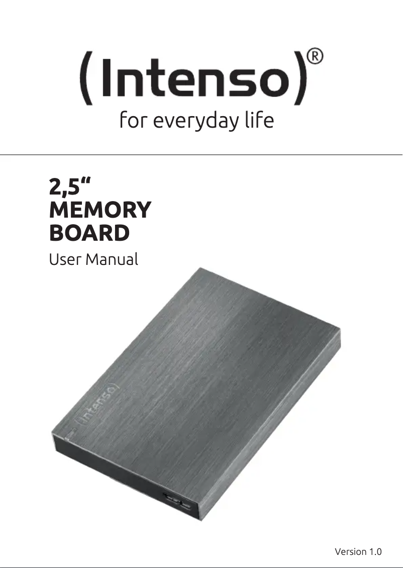 Page n°1 - Manuel utilisateur Intenso Memory Board