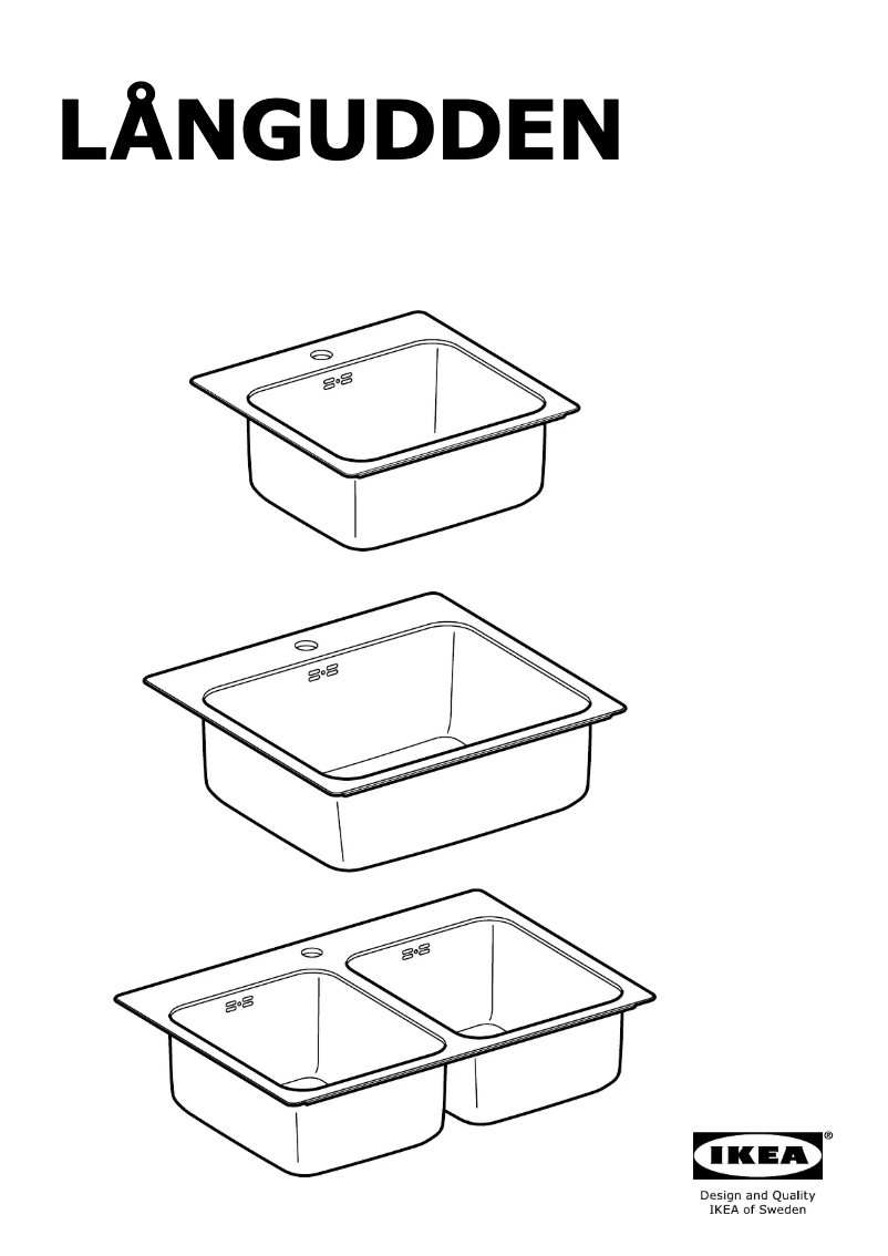 Page 1 de la notice Instructions / montage Ikea LÅNGUDDEN