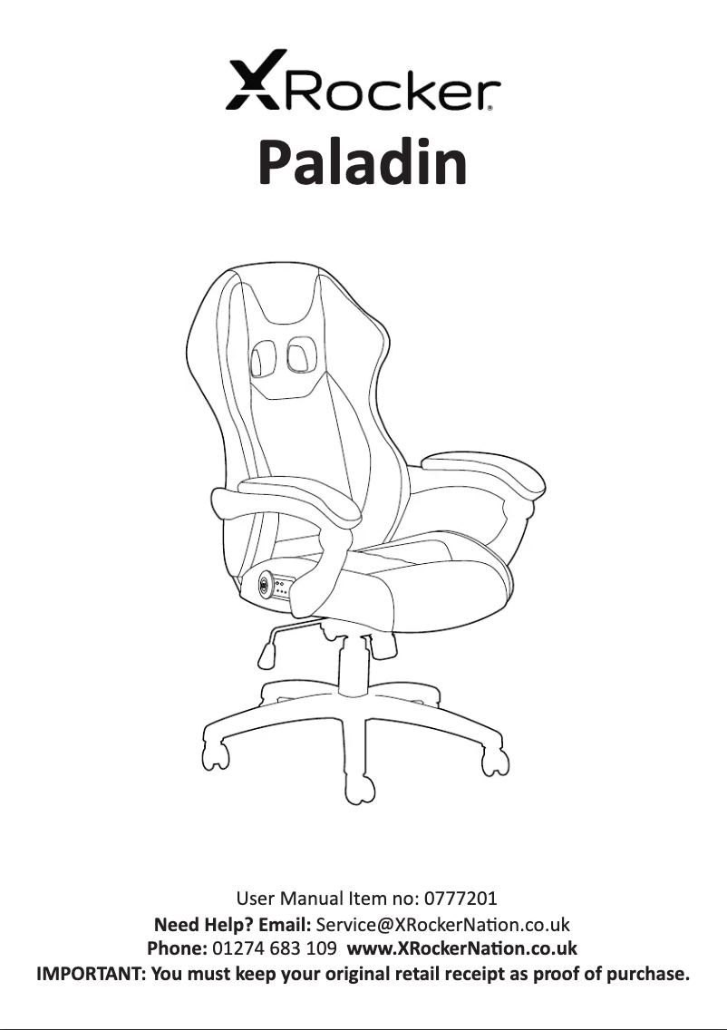 Page n°1 - Manuel utilisateur X Rocker Paladin