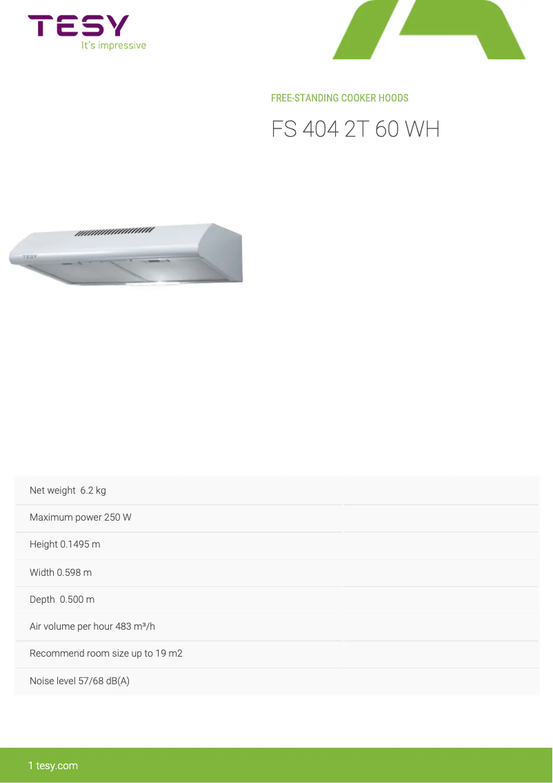 Image de la première page du manuel de l'appareil FS 404 2T 60 WH