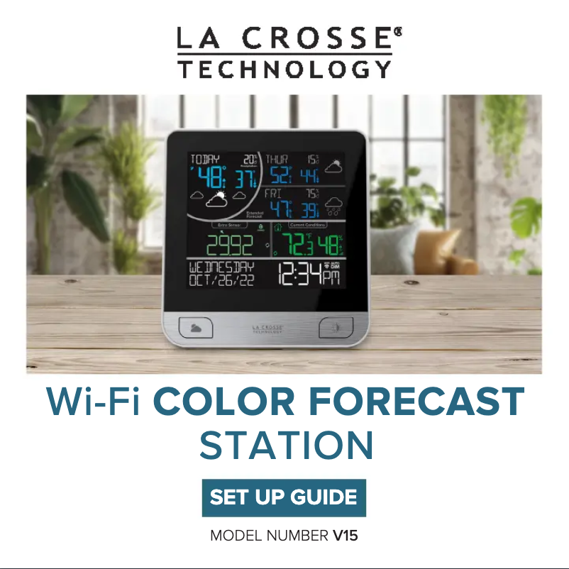 Page n°1 - Manuel utilisateur La Crosse Technology V15