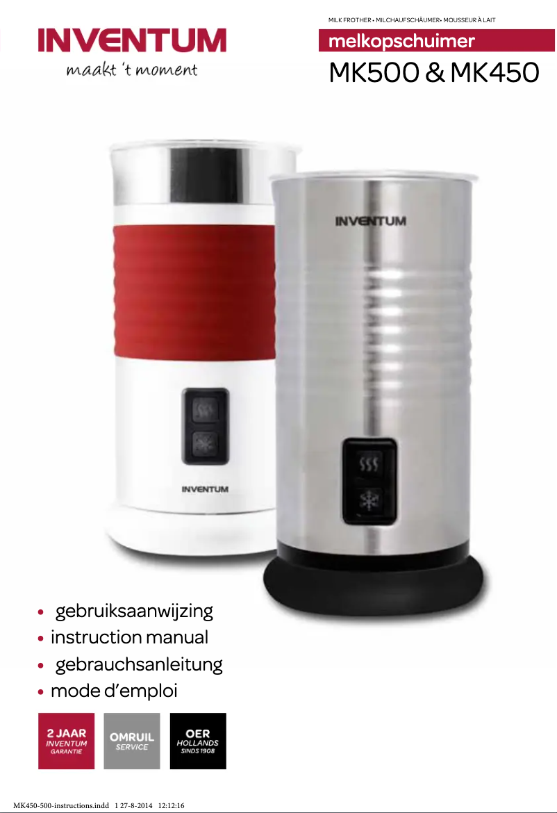 Image de la première page du manuel de l'appareil MK500