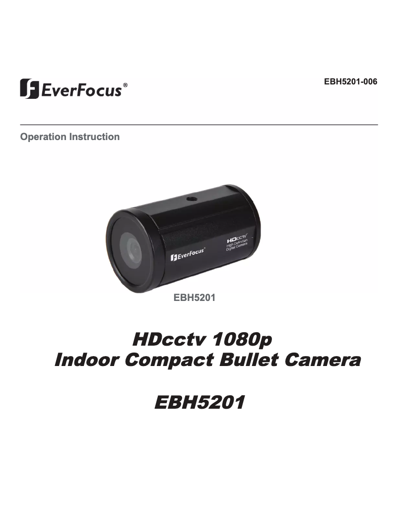 Page n°1 - Manuel utilisateur EverFocus EBH5201