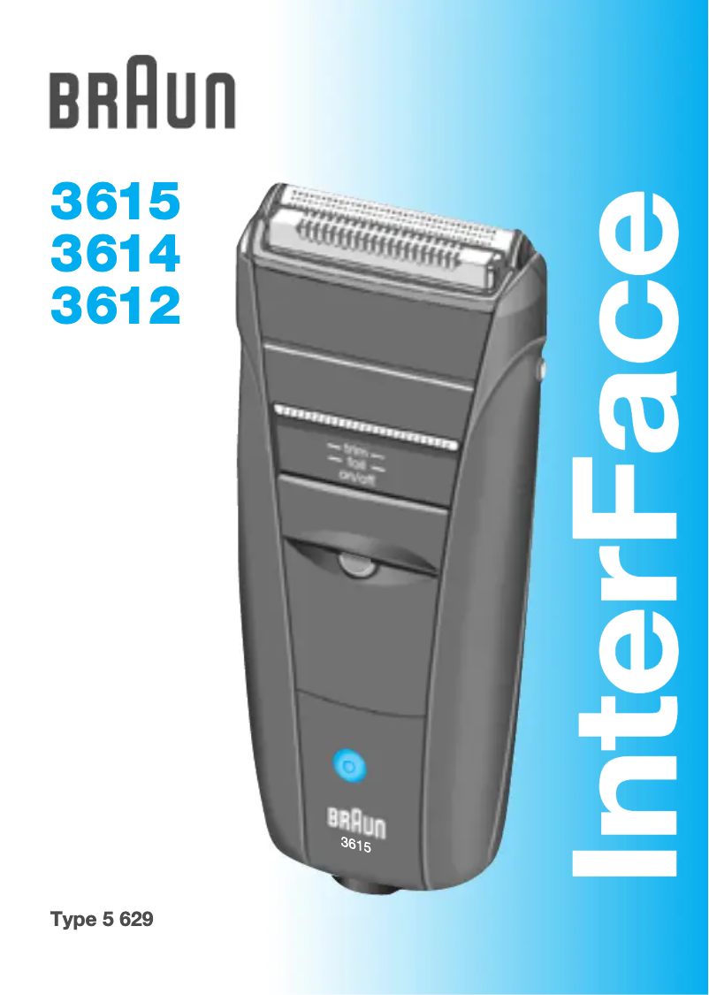 Page 1 of the manual User Manual Braun InterFace 3615
