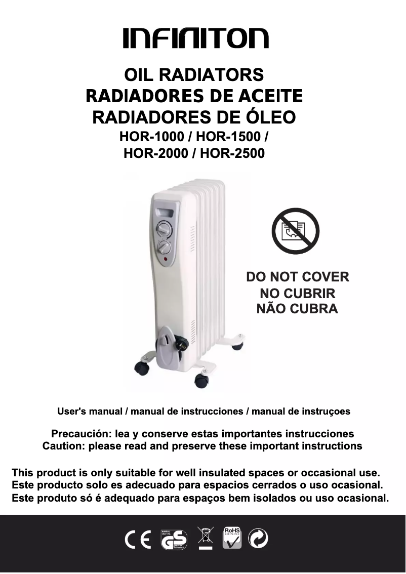 Page 1 de la notice Manuel utilisateur Infiniton HOR-2000