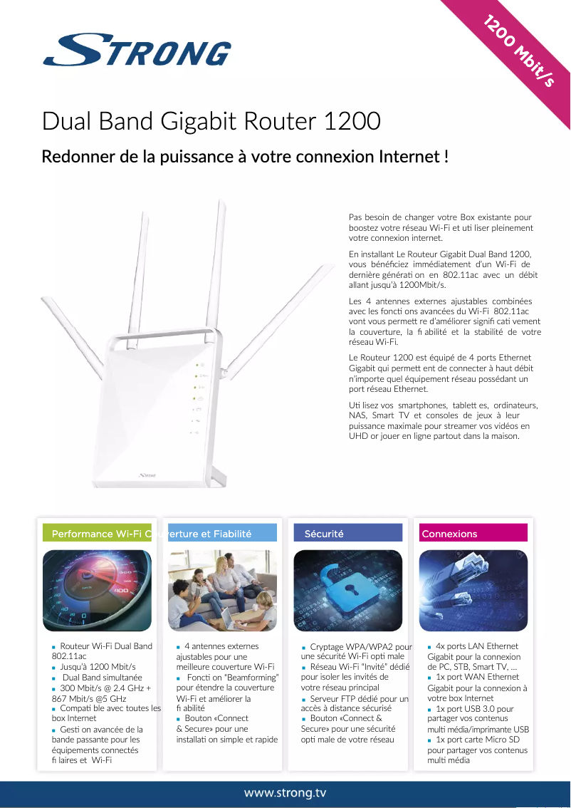 Image de la première page du manuel de l'appareil Dual Band Gigabit Router 1200