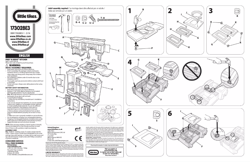 Página 1 del manual Manual de usuario Little Tikes Gourmet Prep'n Serve Kitchen