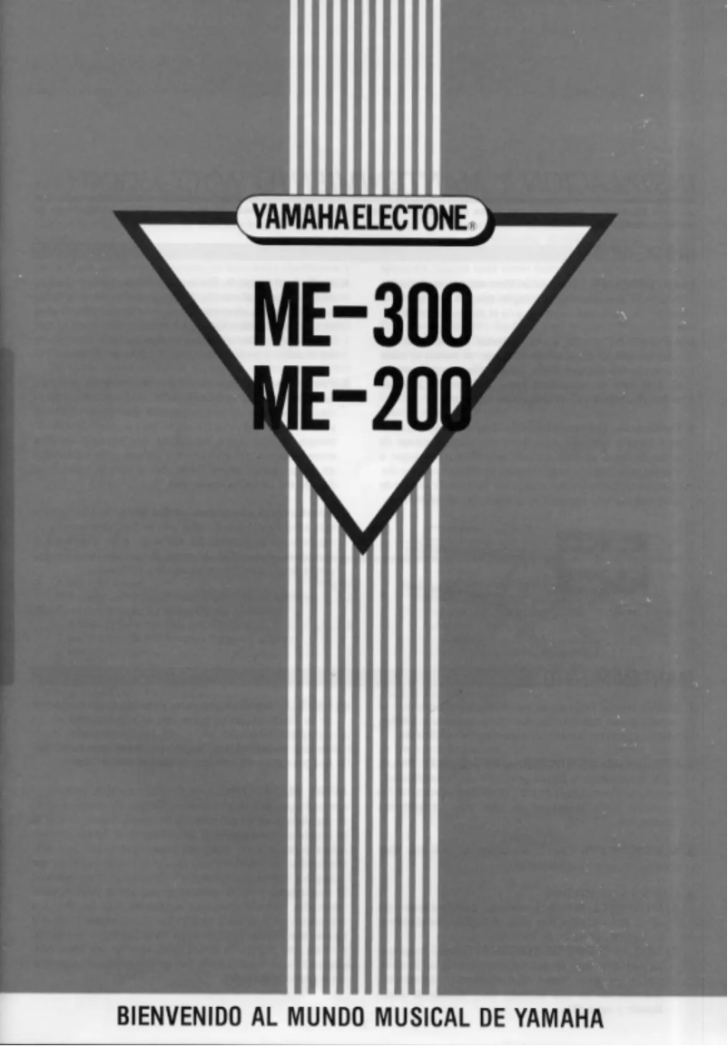 Page 1 de la notice Manuel utilisateur Yamaha Electone ME-200