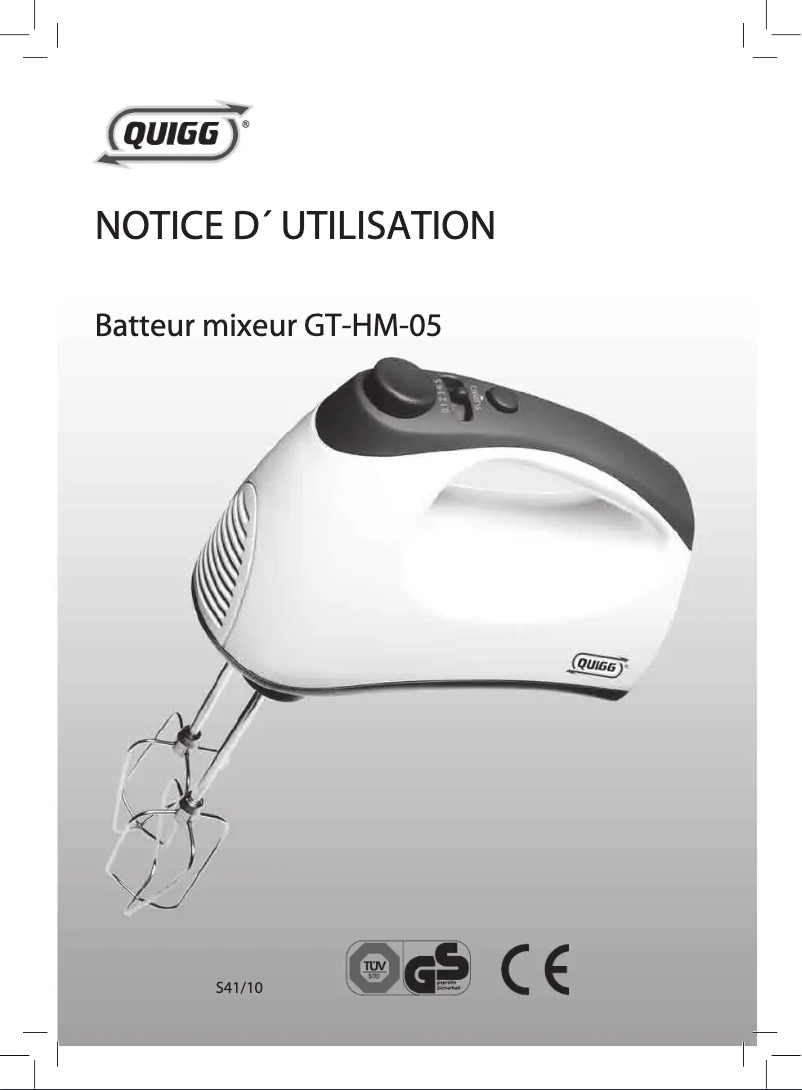 Image de la première page du manuel de l'appareil GT-HM-05