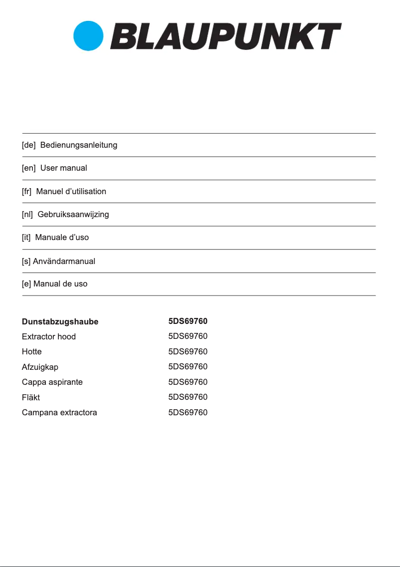 Page 1 de la notice Mode d'emploi Blaupunkt 5DS 69760