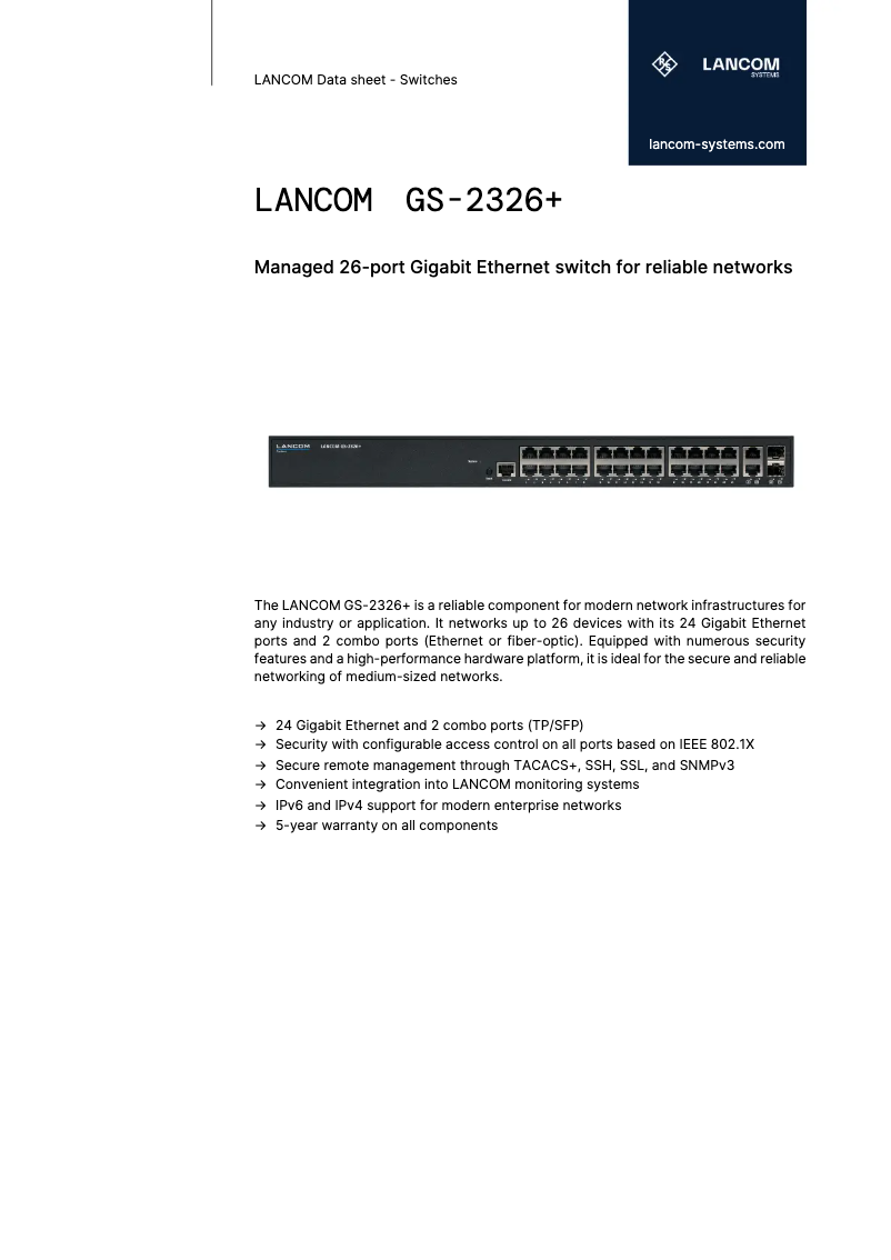 Image de la première page du manuel de l'appareil GS-2326+