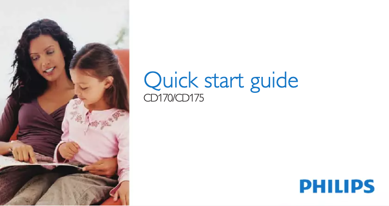 Page 1 of the manual Quick Start Guide Philips Perfect sound CD1704B